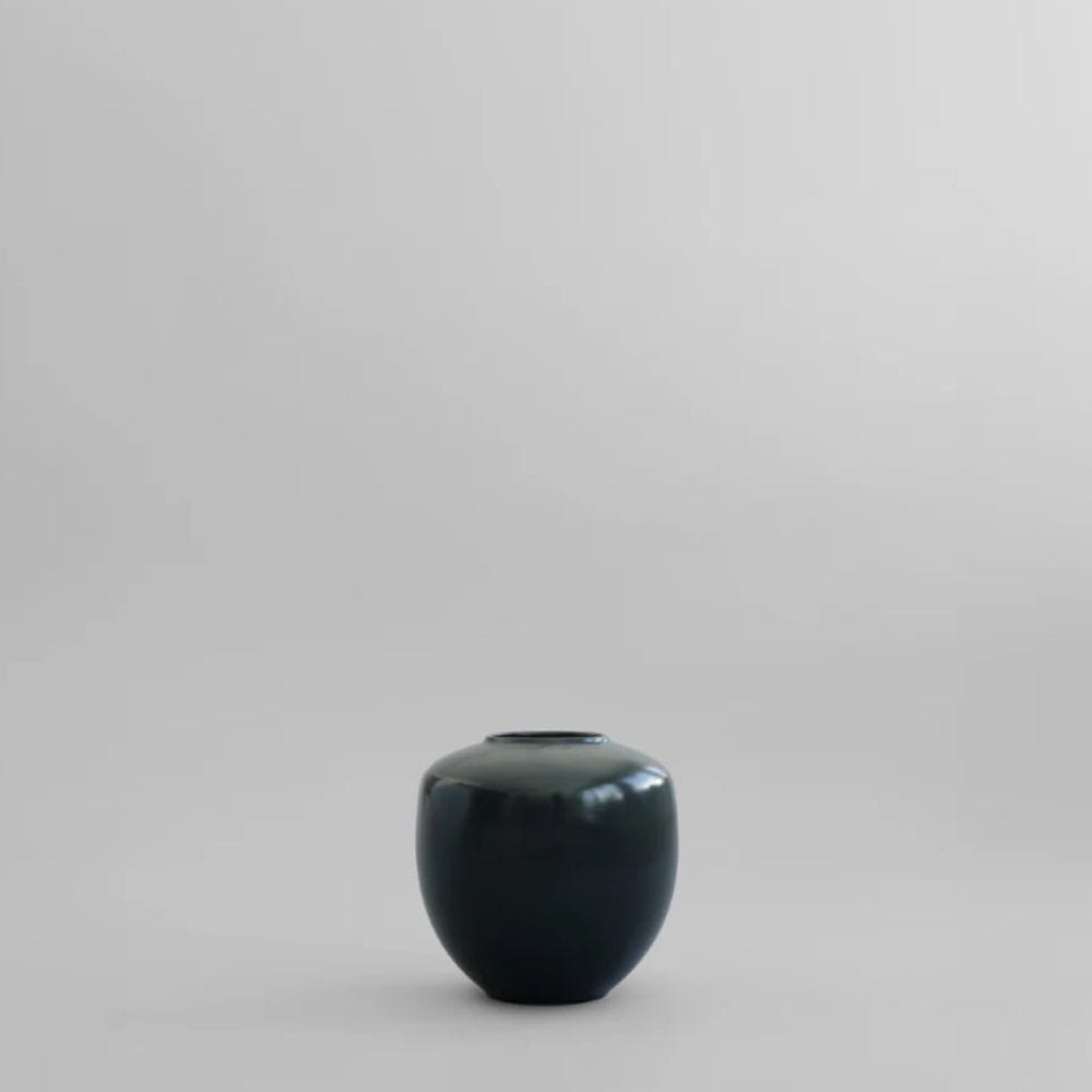 Βάζο Sunao Mini - Κεραμικό Σκούρο Πράσινο H25 x W25 x L25 cm 101 COPENHAGEN