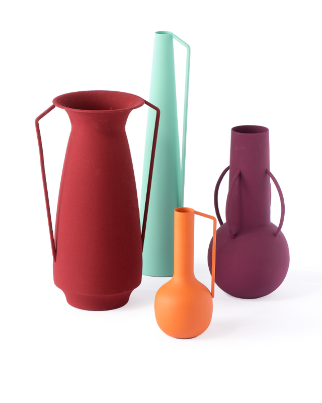 POLSPOTTEN Βάζο Βάζα Roman Evening Set 4 Μεταλλικά Μπεζ L17xW17xH34,5/ Καφέ Σκούρο L30xW30xH41cm/ Ταμπά L25,5 x W25,5 x H37cm POLSPOTTEN