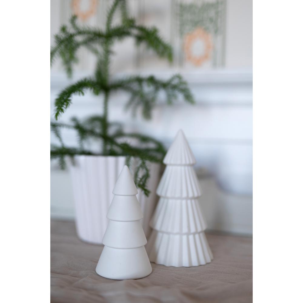 Wikholm Form Home Decorative Decorative Tree of Porcelain Set 2 TMX White/Ecru 10x20 9x16 cm Wikholm Form