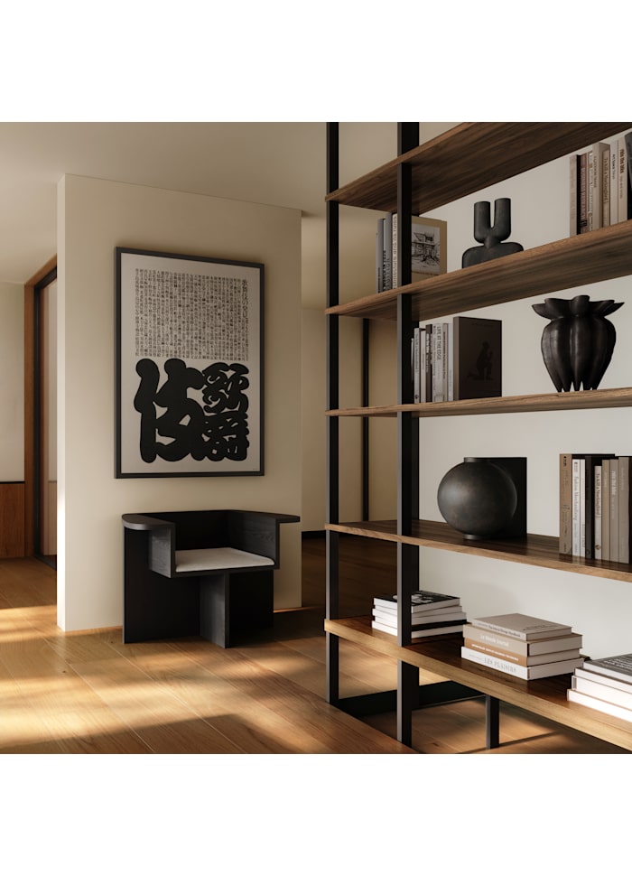 101 COPENHAGEN Καρέκλα Καρέκλα Brutus Lounge Chair Coffee Black Δρυς L92xW63xH65 CM 101 COPENHAGEN