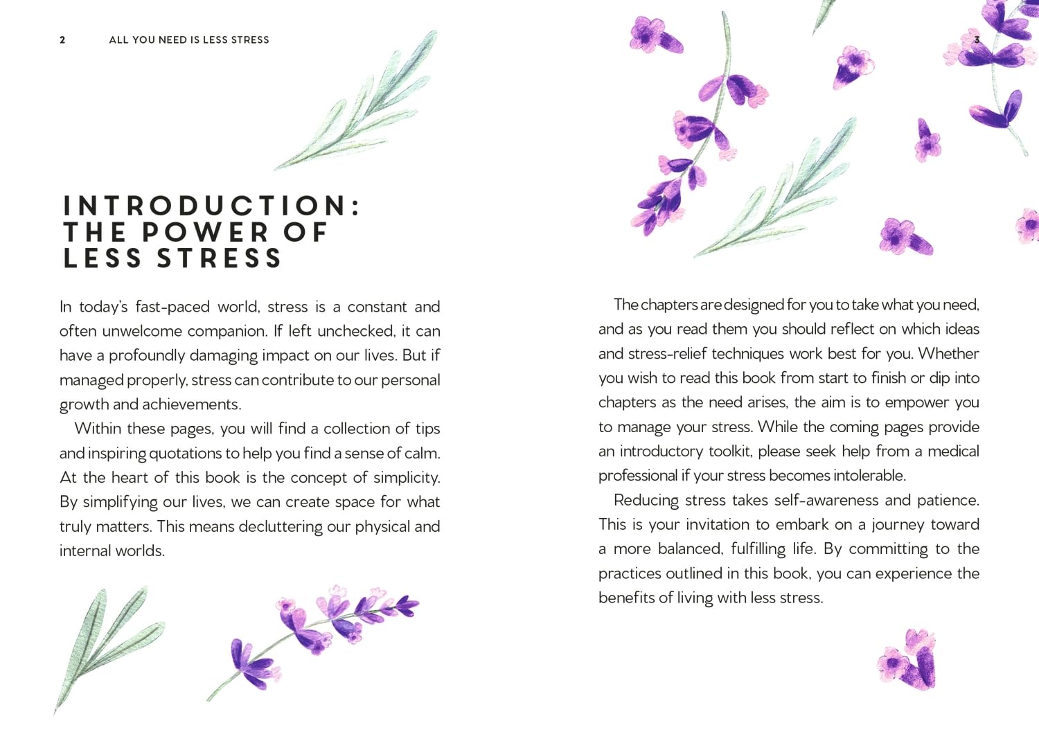 Βιβλίο Τέχνης All You Need is Less Stress Μαύρο 25×2,5×28,5 cm, Hintsdeco