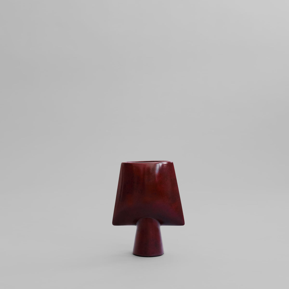 Βάζο Sphere Square Mini - Κεραμικό Maroon H25 x W9x L21 cm 101 COPENHAGEN