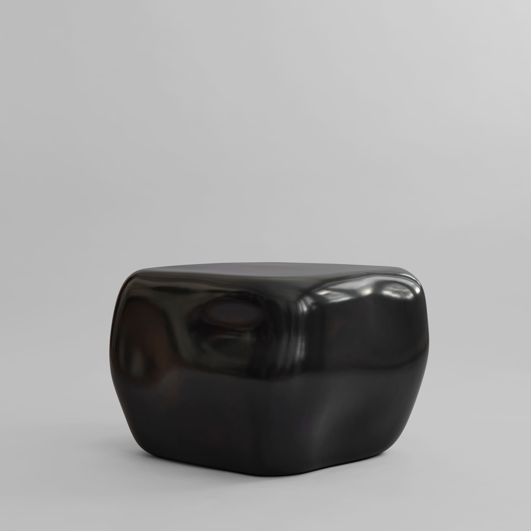 Κεραμικό Τραπεζάκι Καφέ Ishi Medio - Υψηλής Γυαλάδας Μαύρο H40,5 x W55 x L55 cm 101 COPENHAGEN