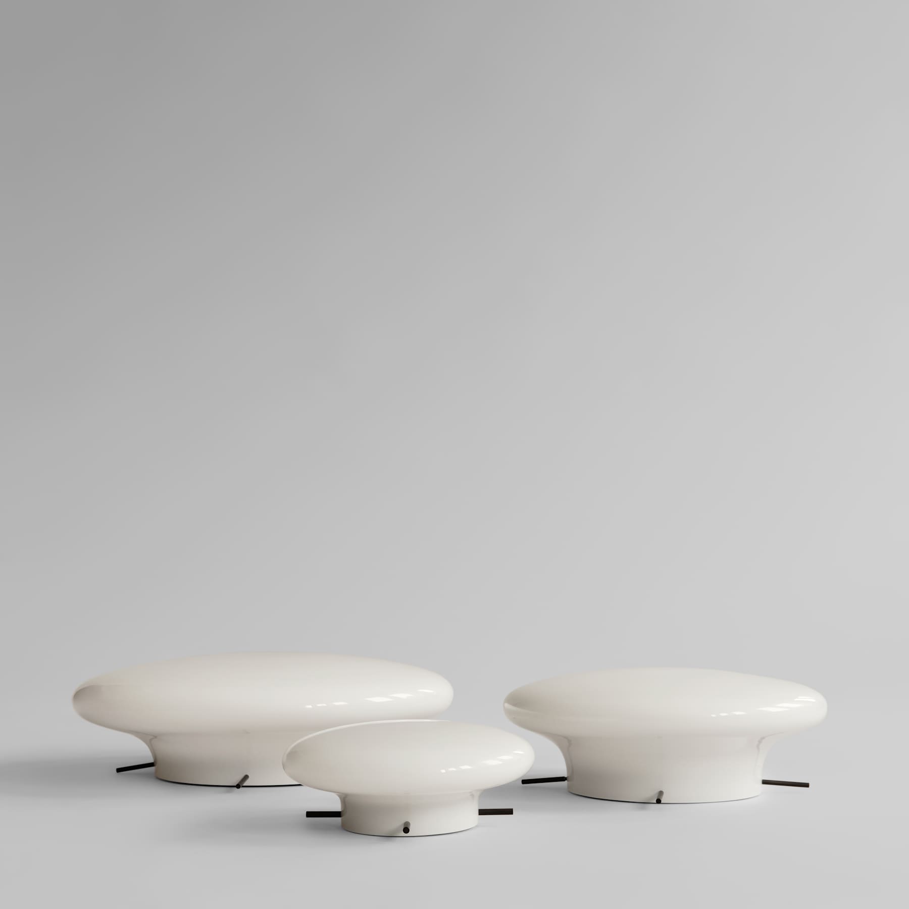 Φωτιστικό Τοίχου Hikari Ø45 - Λευκό Οπάλ Γυαλί Αλουμίνιο H17x Ø45 cm 101 COPENHAGEN