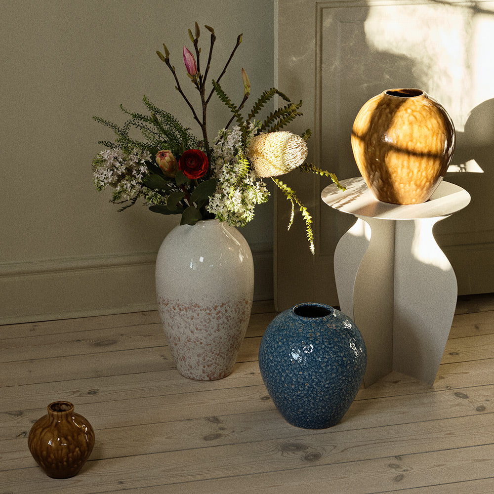 Βάζο Ingrid Μ Μπλε Kεραμικό 24x 24x 25.5 cm BROSTE COPENHAGEN 