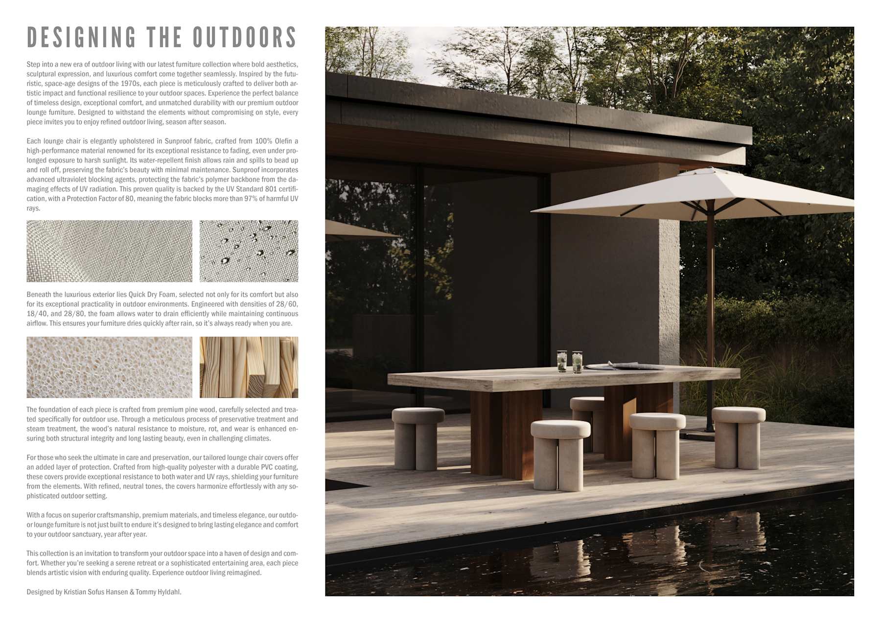 Σκαμπό Big Foot - Sunproof Warm Ash H43 x W38 x L38 cm 101 COPENHAGEN