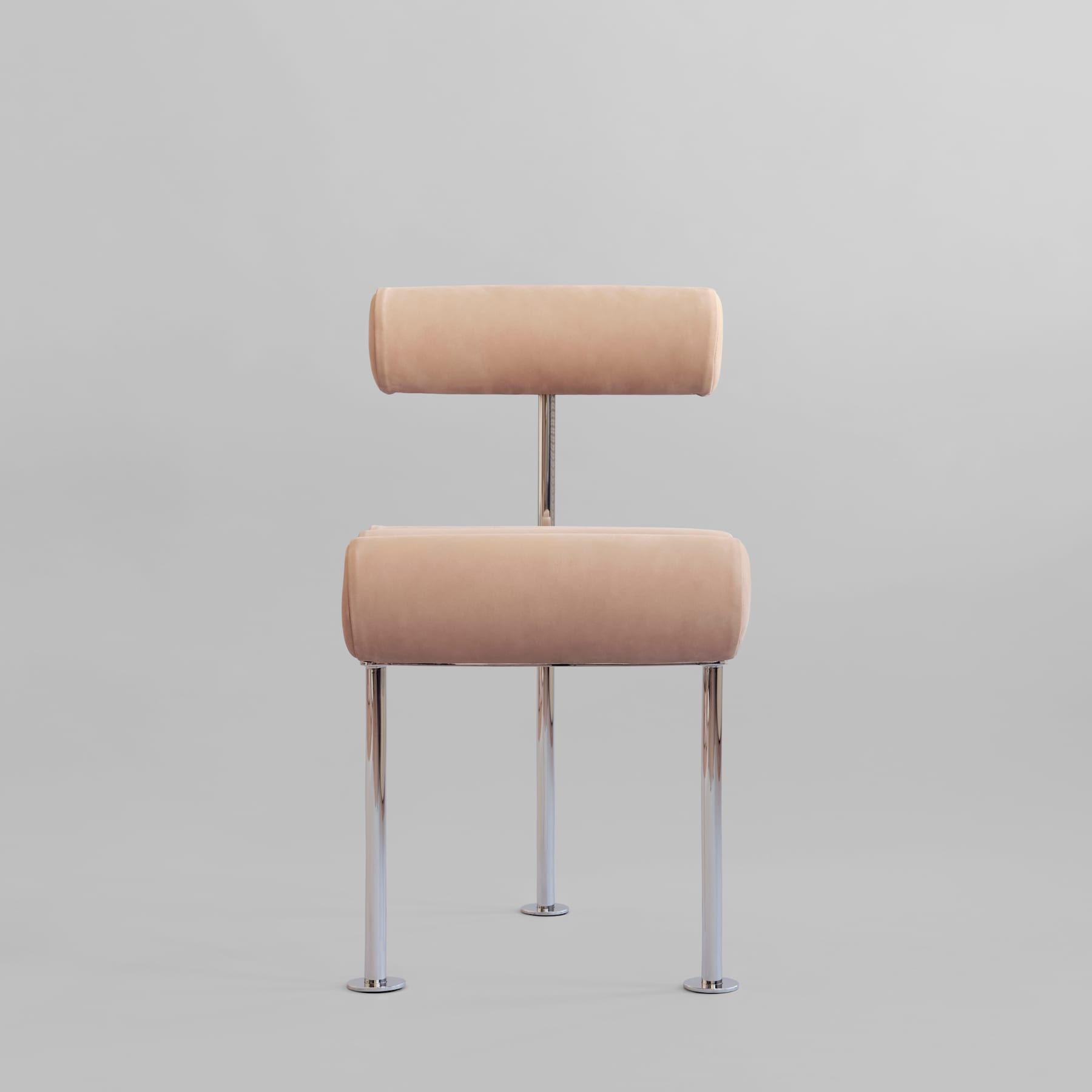 Καρέκλα Τραπεζαρίας Hiro - Ανοξείδωτο Ατσάλι Δέρμα Nubuck H76 x W55 x L42 cm 101 COPENHAGEN