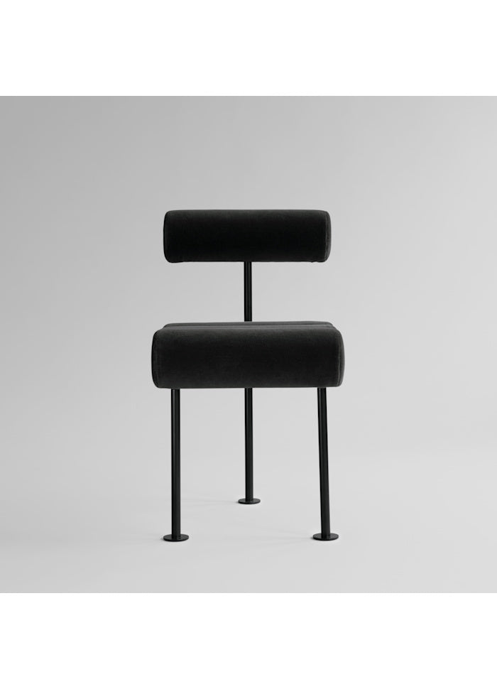 Καρέκλα Τραπεζαρίας Hiro - Black Frame - Χρωμα Γκρί Peat Velvet  H76 x W55 x L42 cm 101 COPENHAGEN