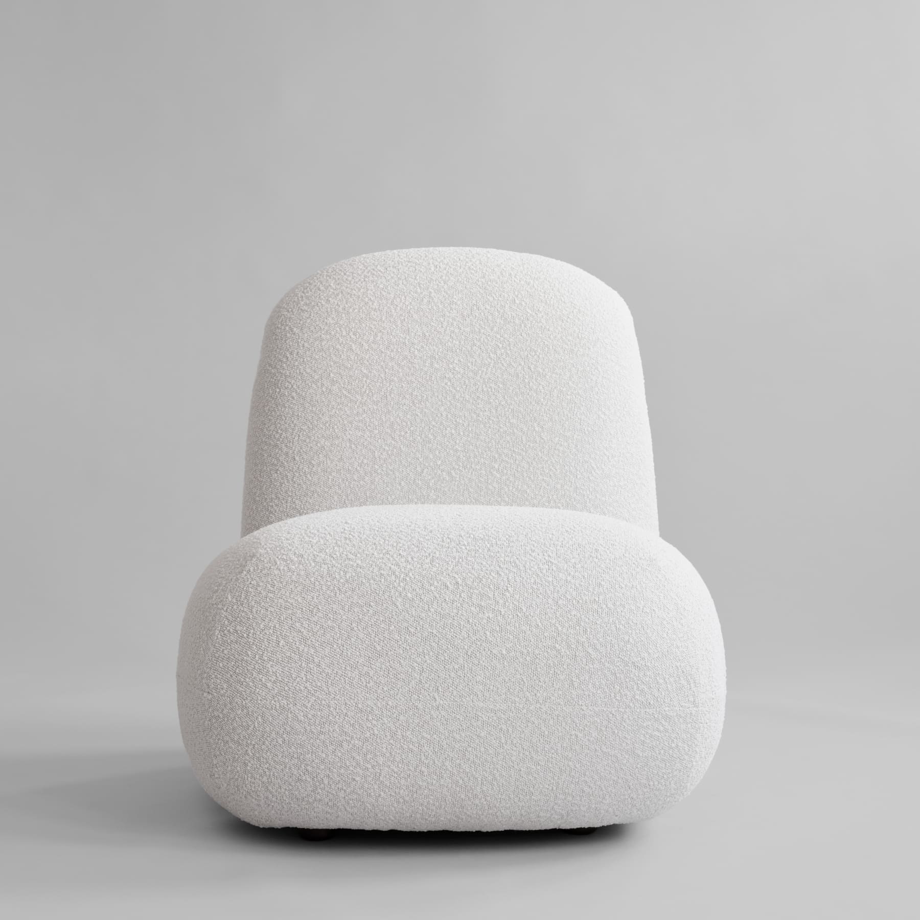 101 COPENHAGEN Πολυθρόνα Πολυθρόνα Toe Chair Flat Λευκή Μπουκλέ (Bouclé) L70xW92xH75 cm 101 COPENHAGEN