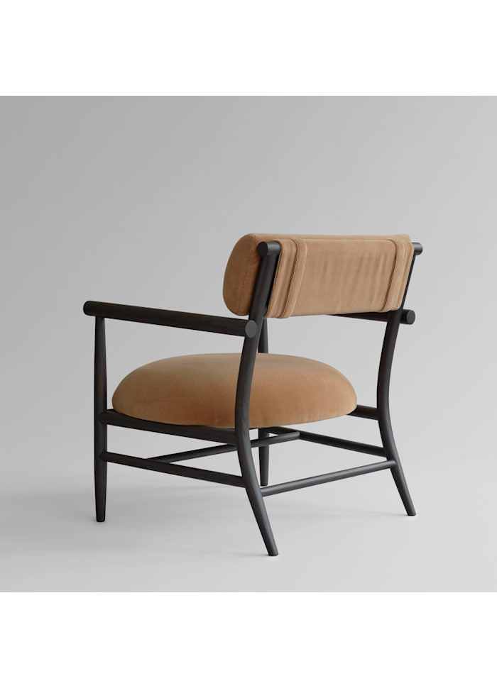 me Σκουρο Καφε - Μαύρο Ξύλο Oak - Velvet Μπεζ Desert  H73,5 x W69 x L71 cm 101 COPENHAGEN