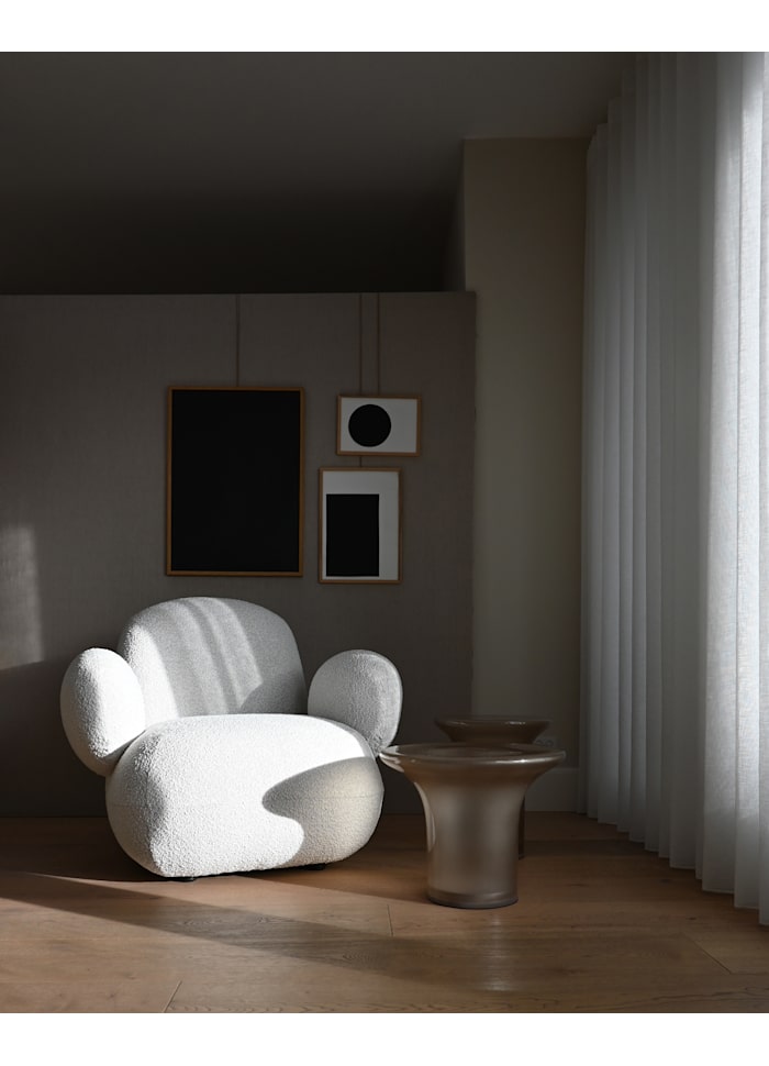 Πολυθρόνα Toe Armchair, Flat - Off White (CPH 900)cm Ύφασμα Bouclé L94 x W100 x H80 101 COPENHAGEN