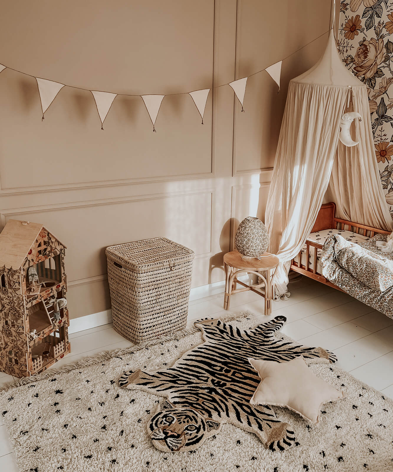 Χαλί Drowsy Tiger Large - Μάλλινο Βαμβακερό Μαύρο Κίτρινο 147 x 90 x 2 cm Doing Goods