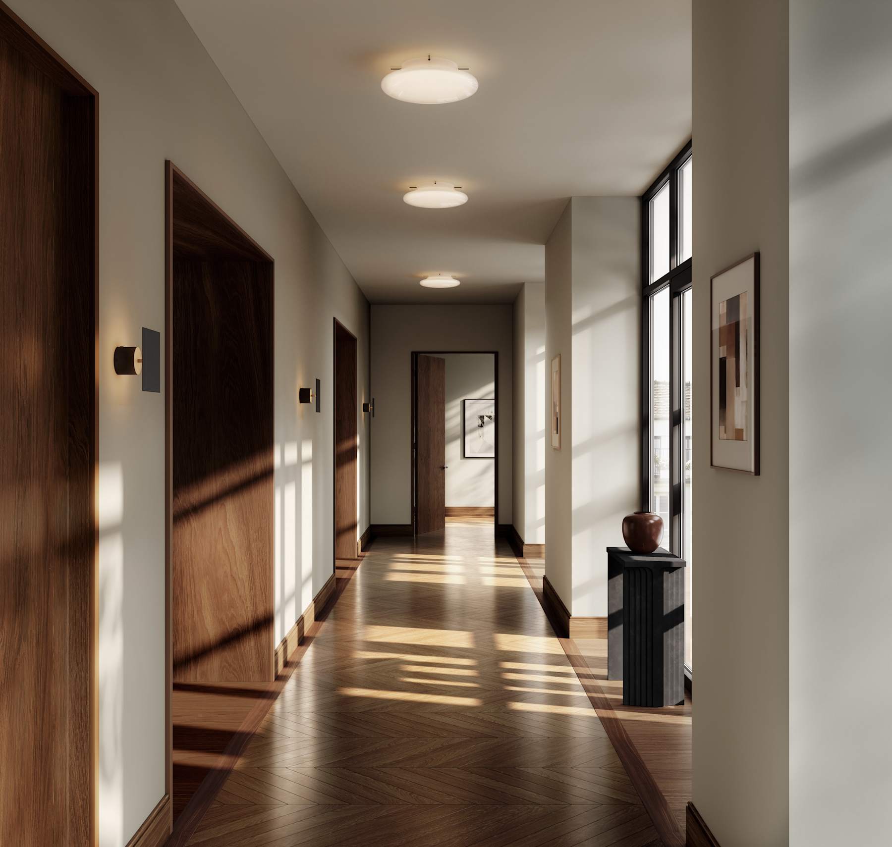 Φωτιστικό Τοίχου Chameleon - Αλουμίνιο Burned Black H9 x W20 x L20 cm 101 COPENHAGEN