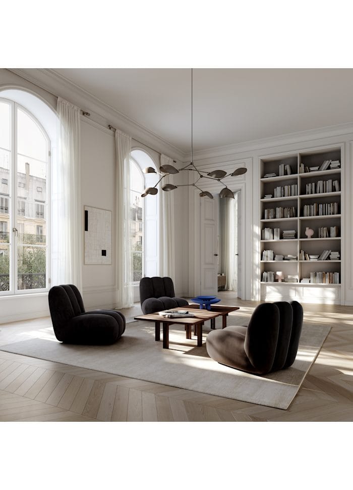 Τραπέζι Plinth Coffee Table, 80x80cm - Classic Brown Oak 101 COPENHAGEN