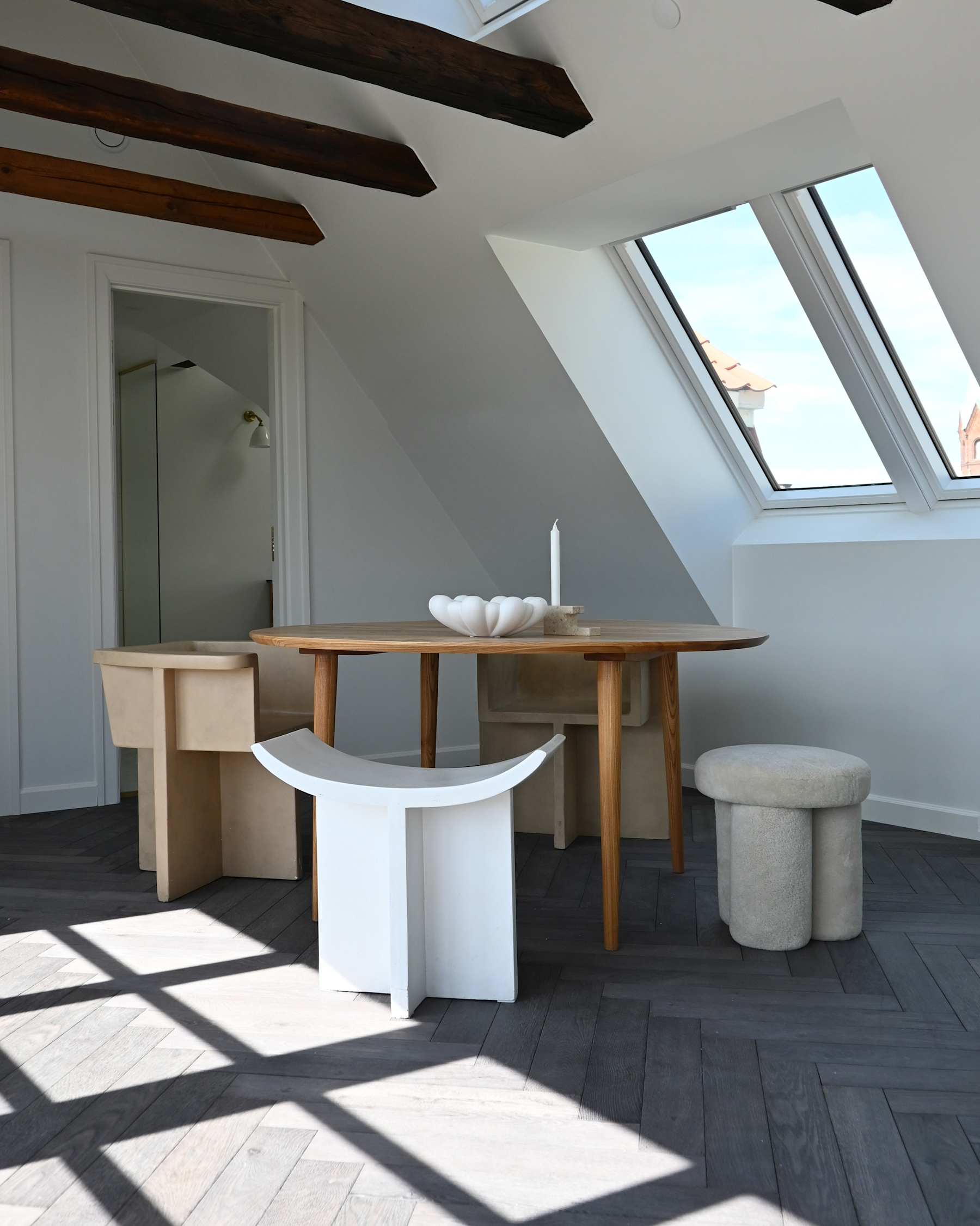 Σκαμπό Brutus - Λευκό Σκυρόδεμα Από Ίνες H54 x W30 x L60 cm 101 COPENHAGEN 