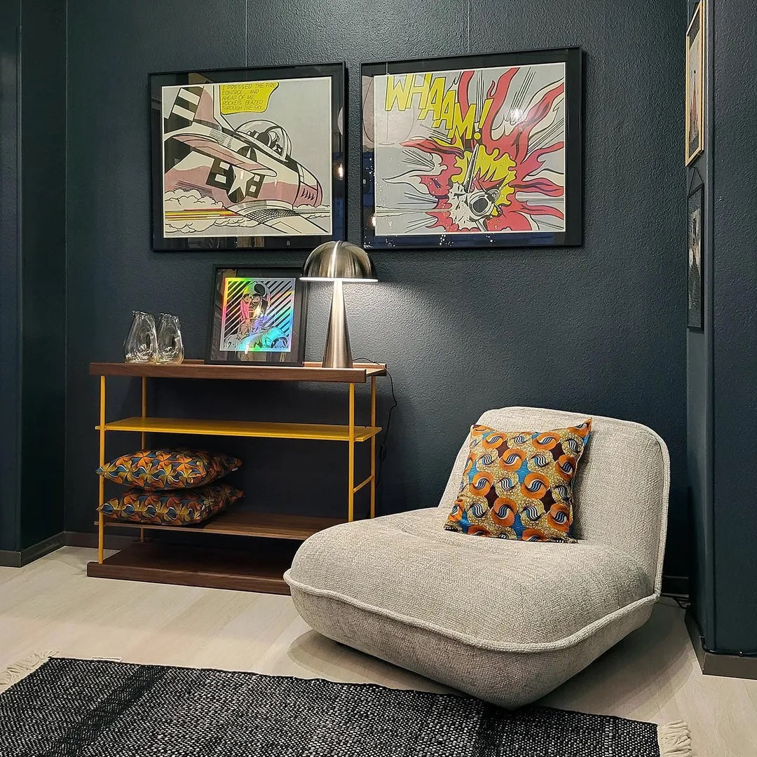 POLSPOTTEN Πουφ Love Seat BERRY Πουφ Υφασμάτινο W130 x D103 x H70 Λευκό POLSPOTTEN