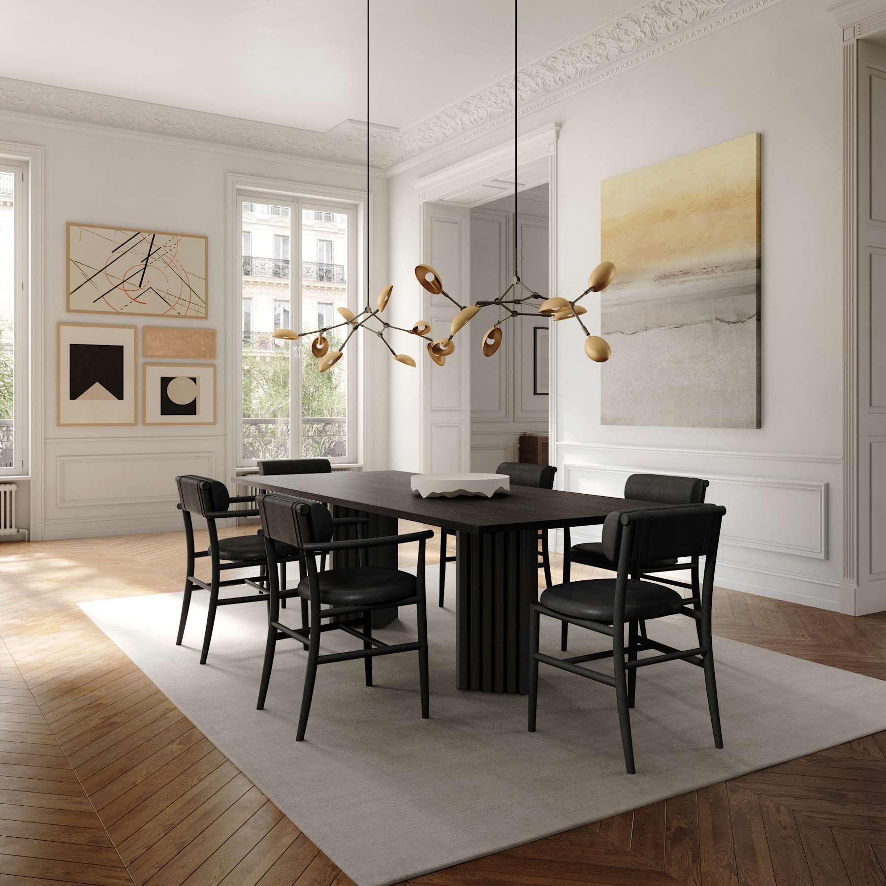 Tραπεζαρία Arc - Δρυς Coffee Black H74 x W100 x L250 cm 101 COPENHAGEN