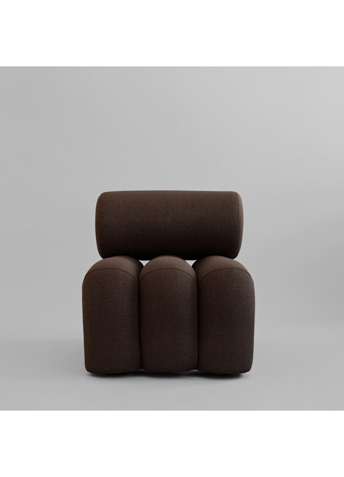 Πολυθρόνα Foku Chair Σκούρο Καφέ L92xW60xH70 cm 101 COPENHAGEN