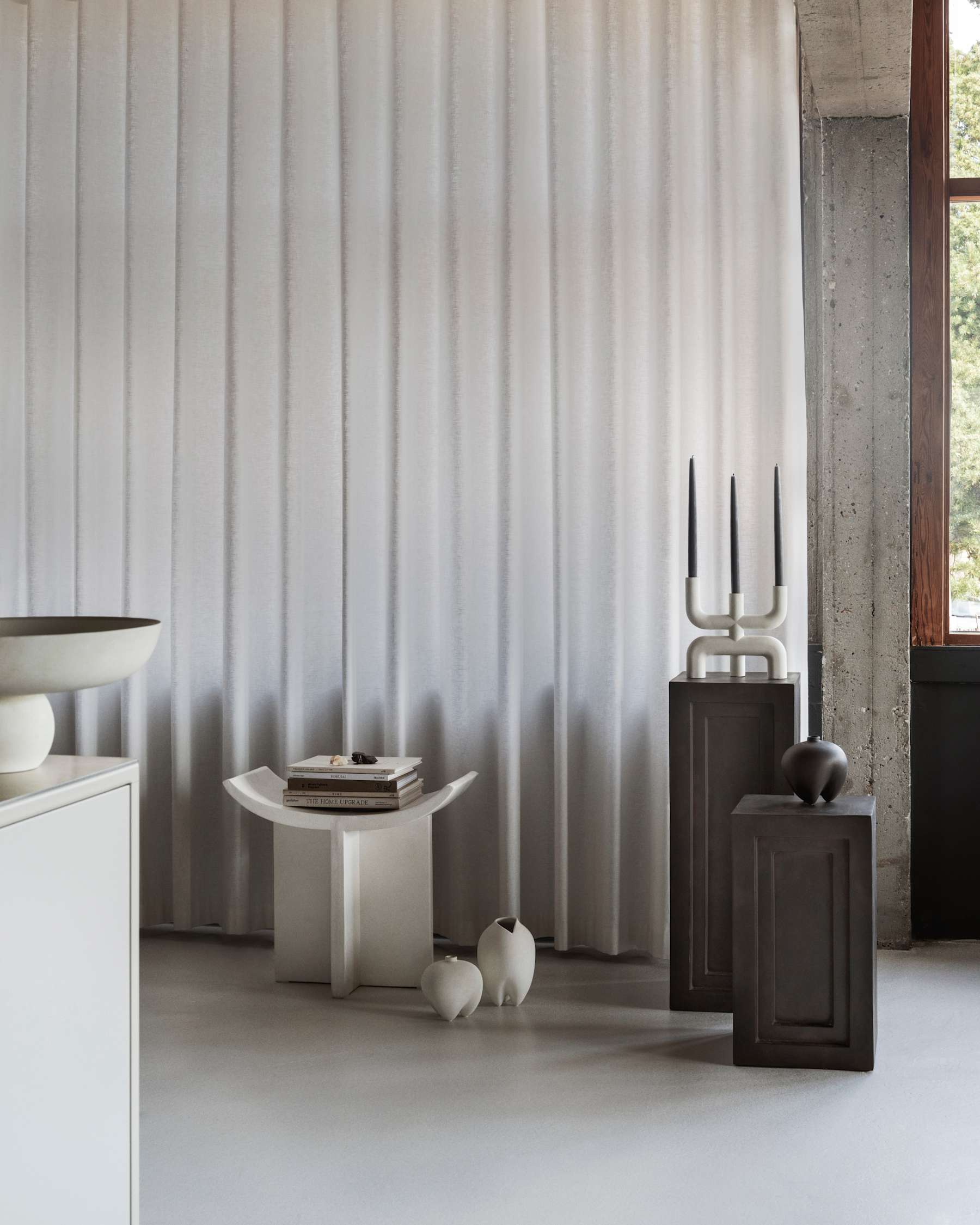 Σκαμπό Brutus - Λευκό Σκυρόδεμα Από Ίνες H54 x W30 x L60 cm 101 COPENHAGEN 