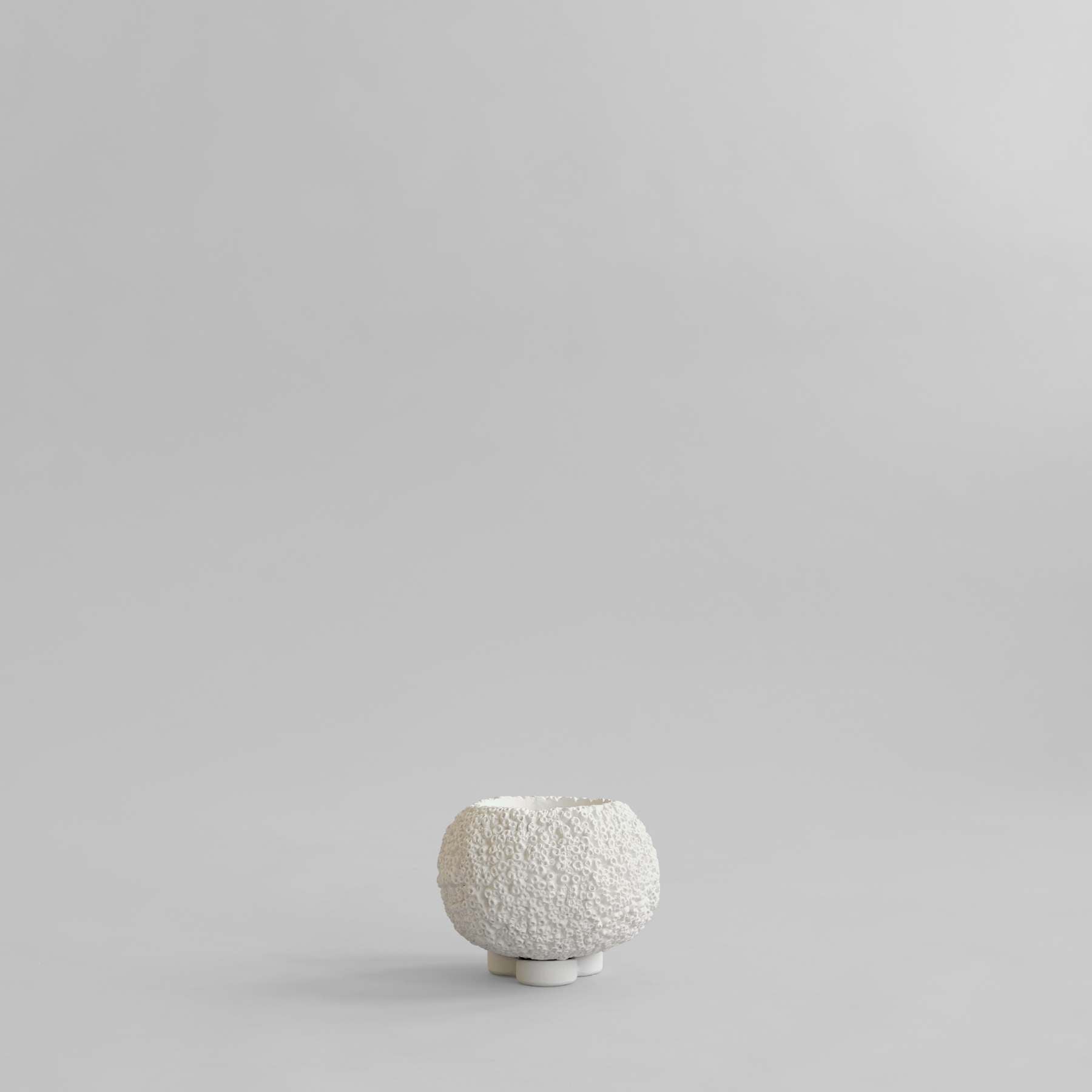 101 COPENHAGEN ΓΛΑΣΤΡΑ Γλάστρα Urchin Μικρή / Σκυρόδεμα / Λευκή  L17 x W17 x H12,5 101 COPENHAGEN