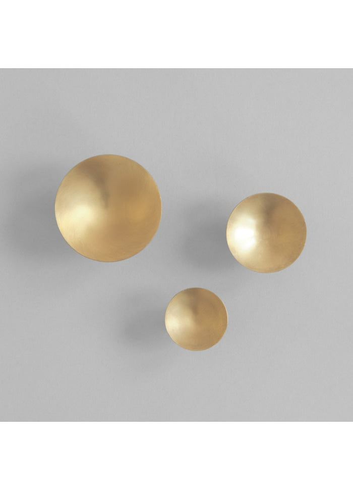 Διακοσμητικά Πόμολα/ Κρεμάστρα Set/2 HiHat Mini Ορείχαλκος Brass Μεταλλικά H2,5cm Ø 3,5cm 101 COPENHAGEN