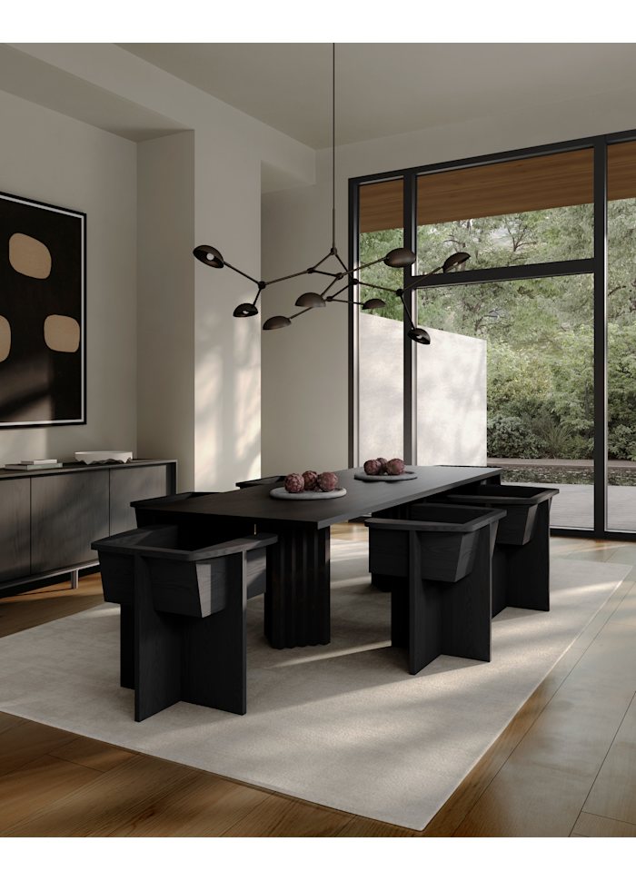 101 COPENHAGEN Καρεκλα Καρέκλα Τραπεζαρίας Brutus Dining Chair Coffee Black Δρυς L69 x W50 x H68 101 COPENHAGEN