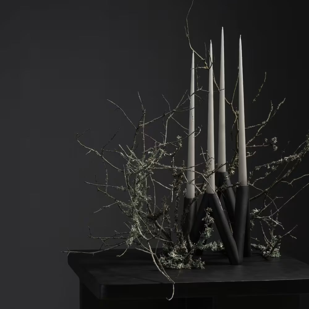 Candlestick W Ceramic Black L20xW15xH24 cm 101COPENHAGEN