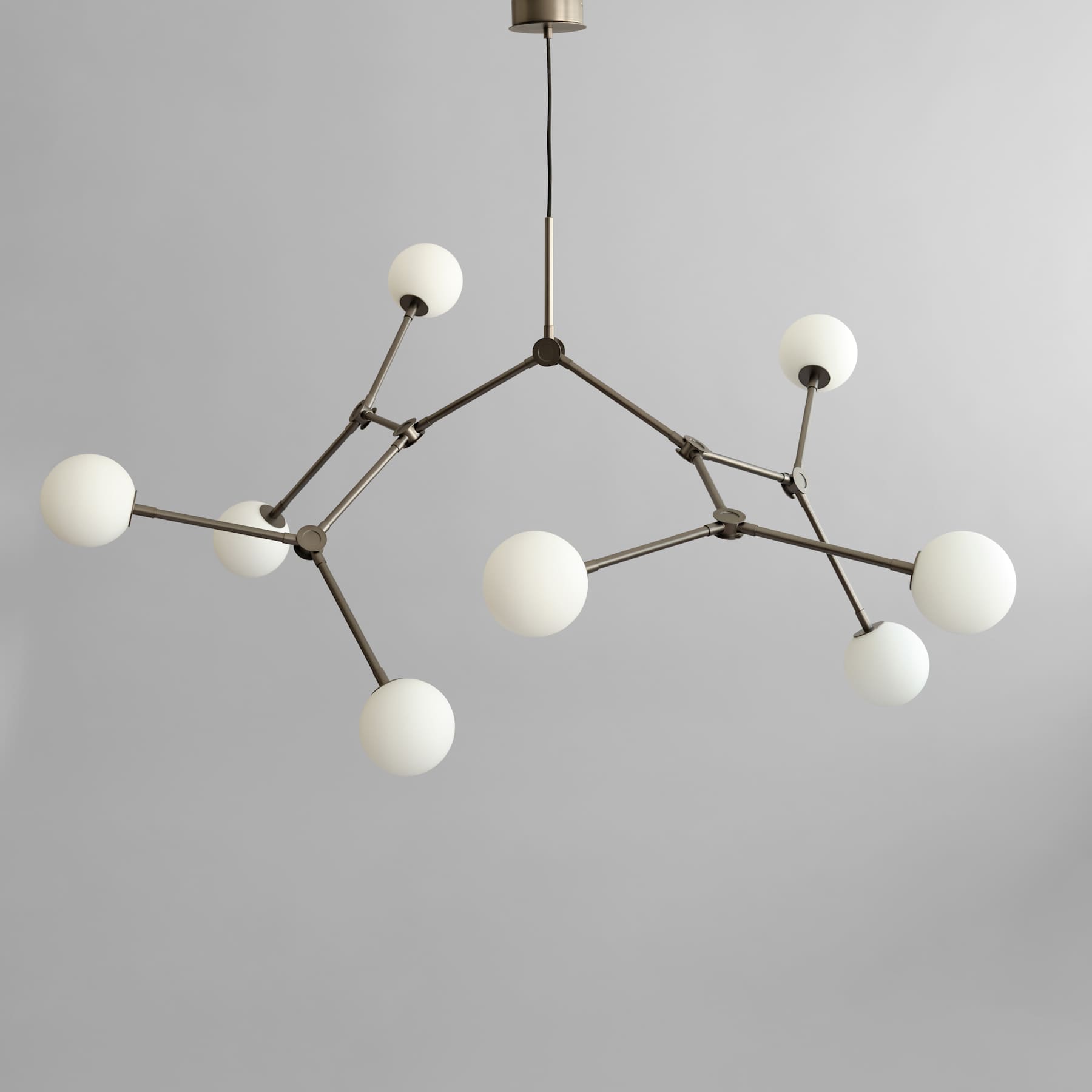 101 COPENHAGEN Φωτιστικό οροφής Φωτιστικό Οροφής Drop Chandelier Bulp / Μεταλλικό / Γκρι L160 W123 H70 101 COPENHAGEN