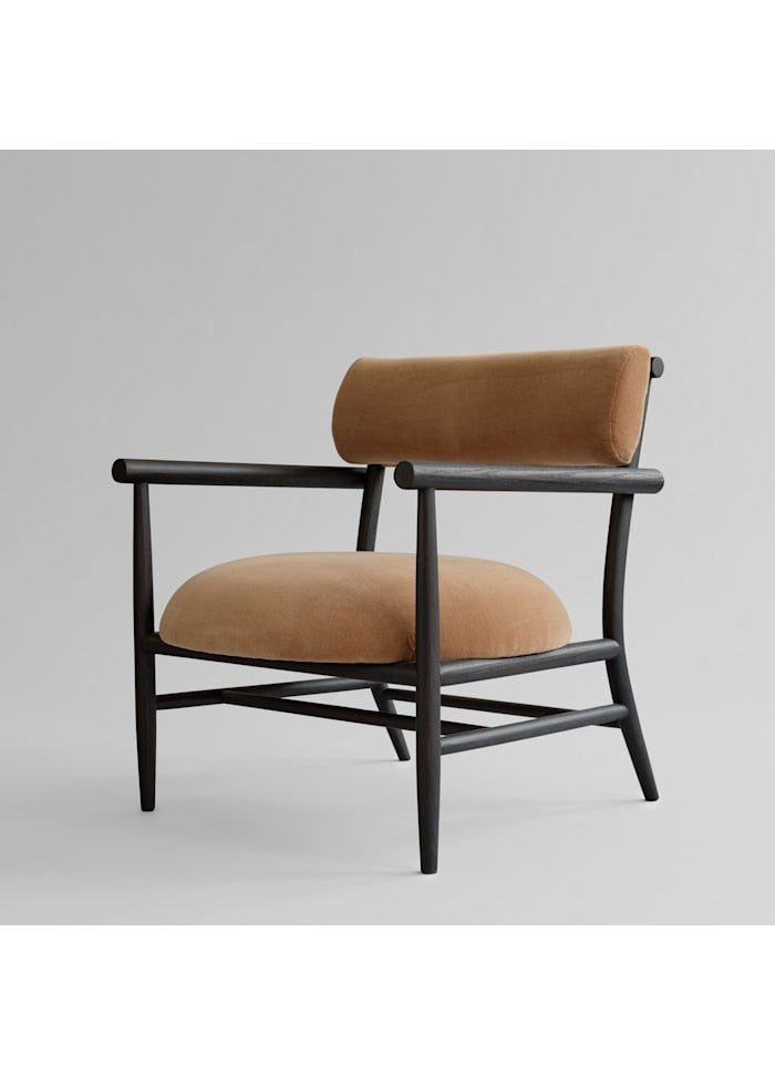 me Σκουρο Καφε - Μαύρο Ξύλο Oak - Velvet Μπεζ Desert  H73,5 x W69 x L71 cm 101 COPENHAGEN