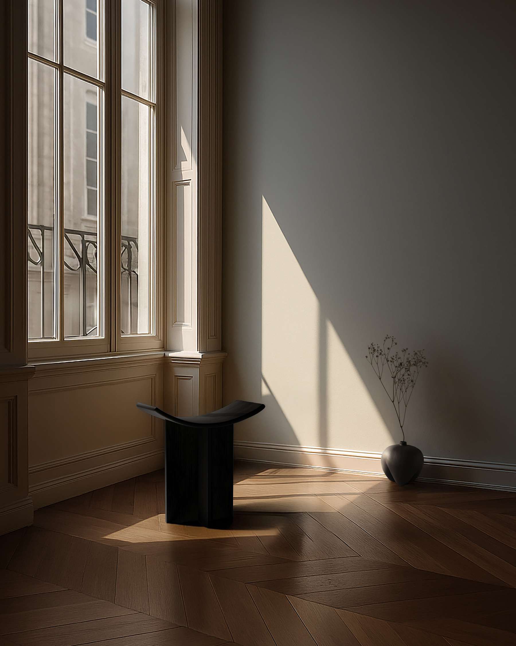 Σκαμπό Brutus - Δρυς Coffee Black H54 x W30 x L60 cm 101 COPENHAGEN