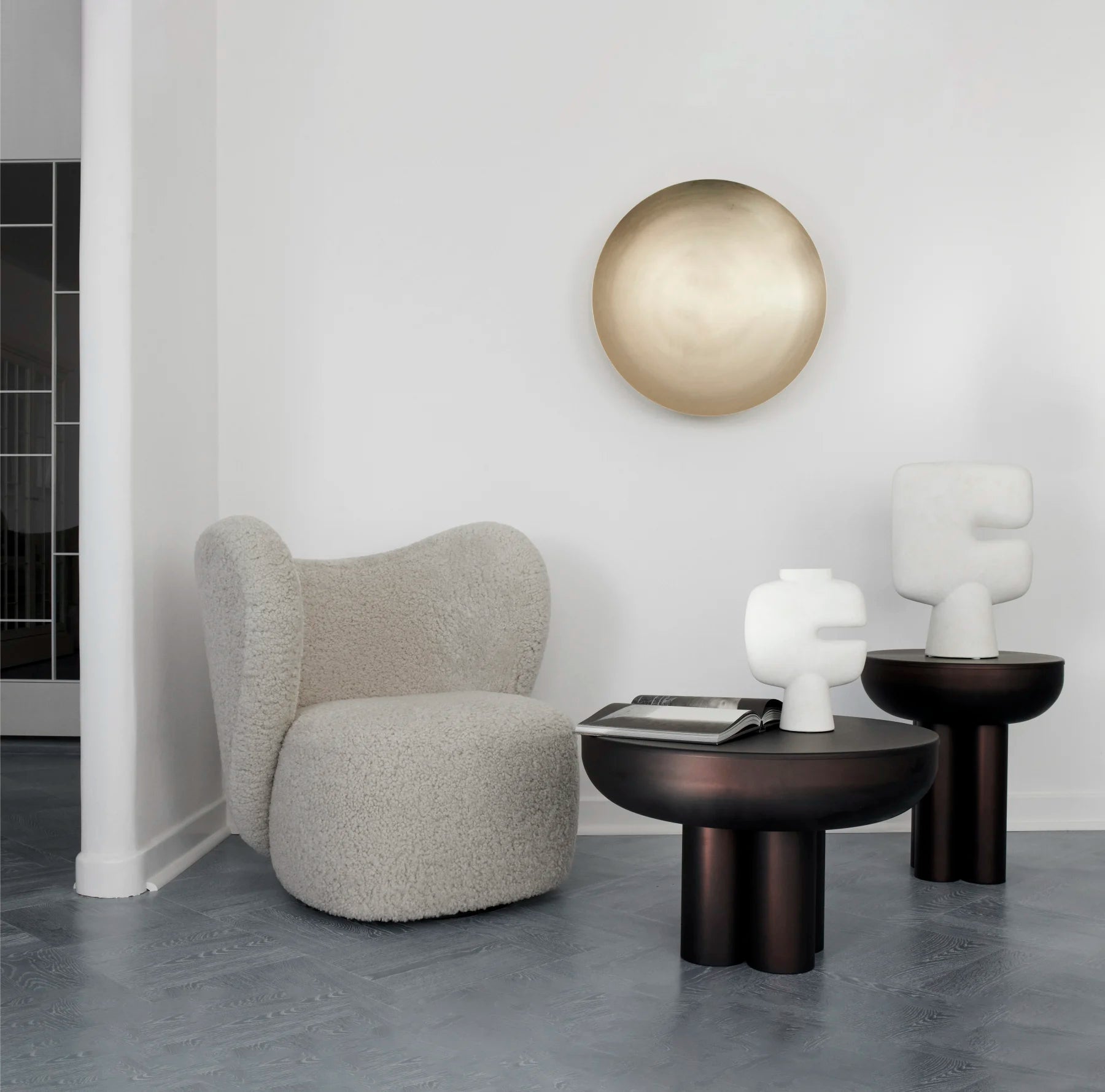 101 COPENHAGEN Coffee Table Τραπέζι Crown Table Tall Μαύρο Fiber concrete 101 COPENHAGEN