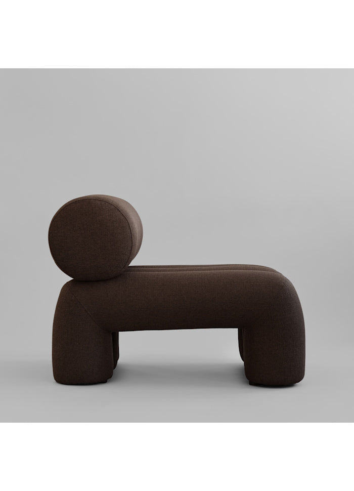 Πολυθρόνα Foku Chair Σκούρο Καφέ L92xW60xH70 cm 101 COPENHAGEN
