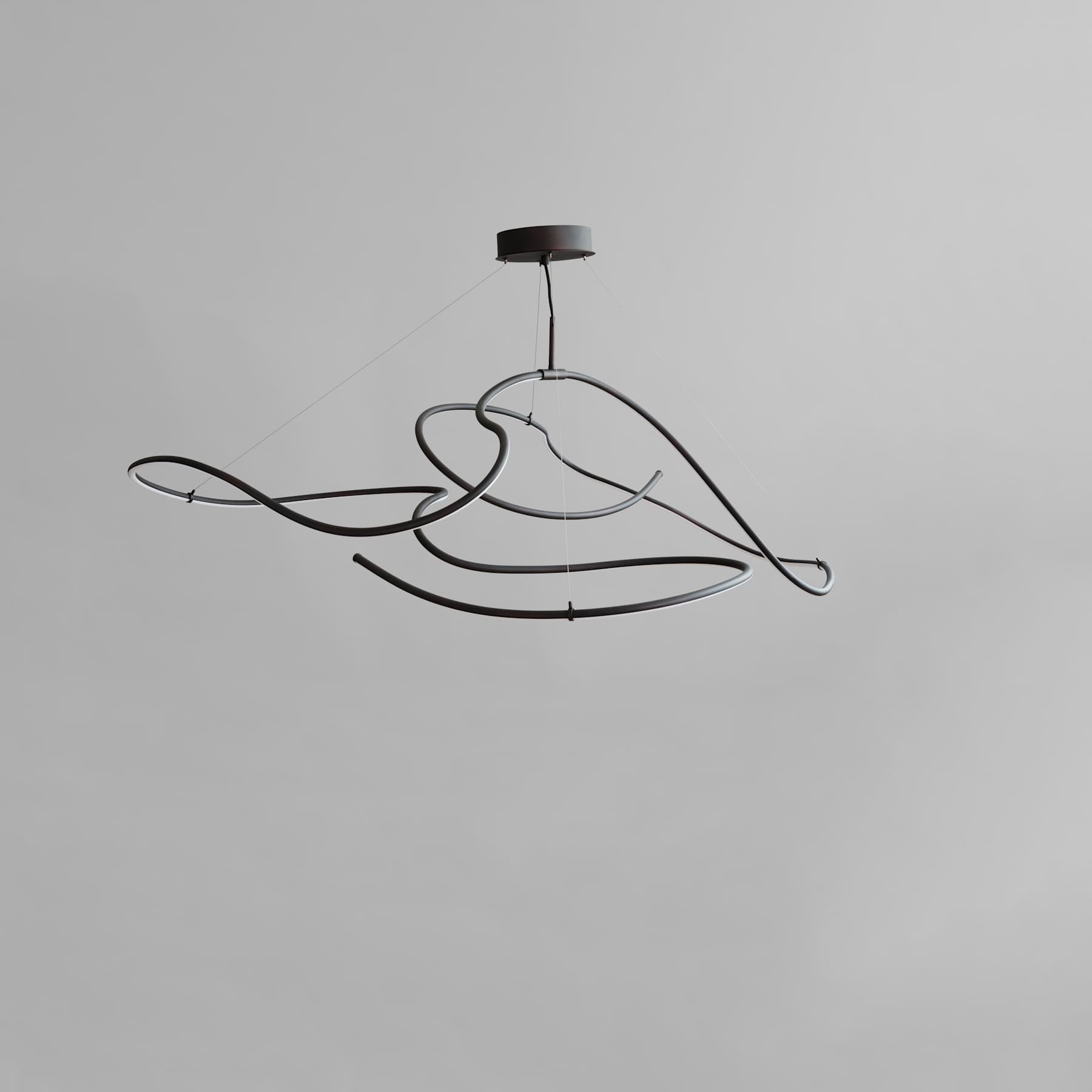 101 COPENHAGEN Φωτιστικό οροφής Φωτιστικό Οροφής Ghost Chandelier Big - Burned Black LED H50 x W82 x L155 cm 101 COPENHAGEN