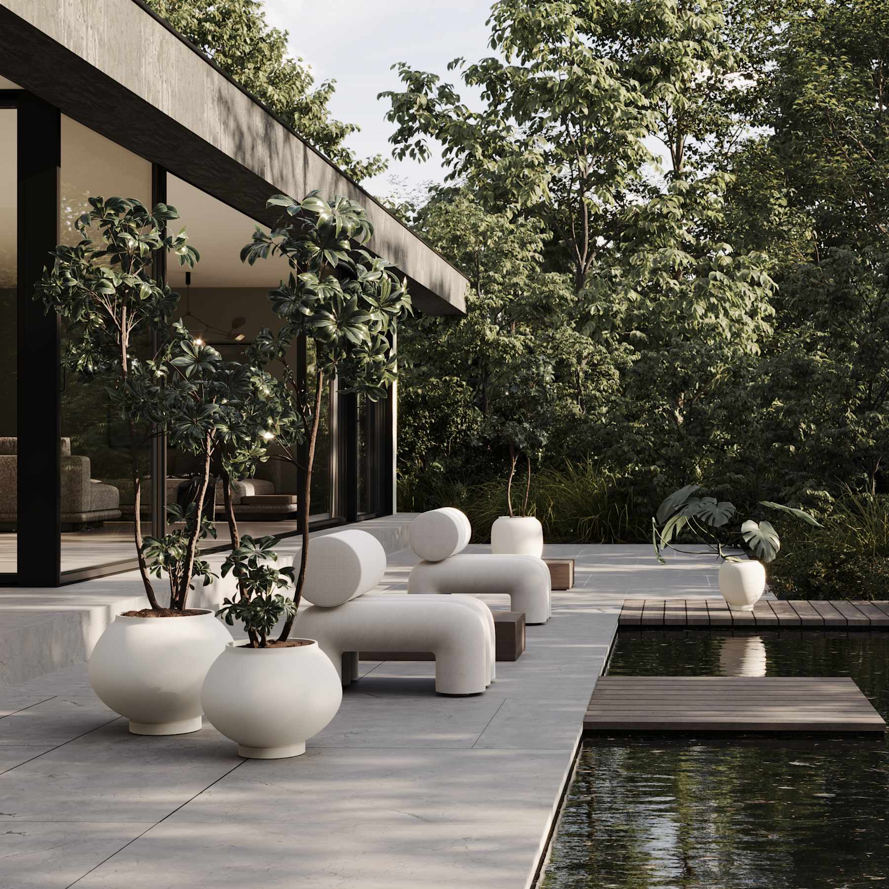 Καρέκλα Σαλονιού Foku - Sunproof Warm Ash H70 x W65 x L90 cm 101 COPENHAGEN