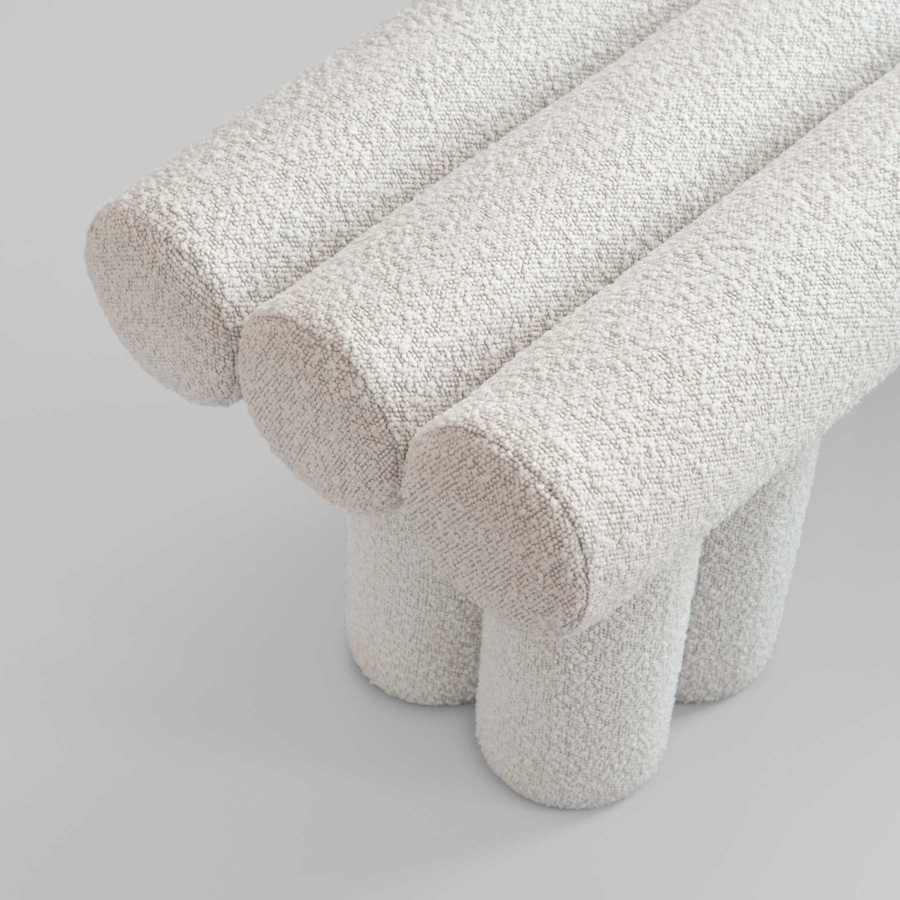 Πάγκος Hiro - Μπουκλέ Ύφασμα Off White H48,5 x W39 x L120 cm 101 COPENHAGEN