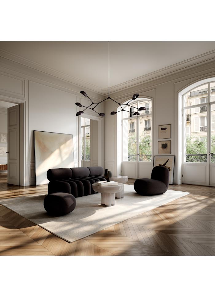 Πολυθρόνα Foku Chair Σκούρο Καφέ L92xW60xH70 cm 101 COPENHAGEN