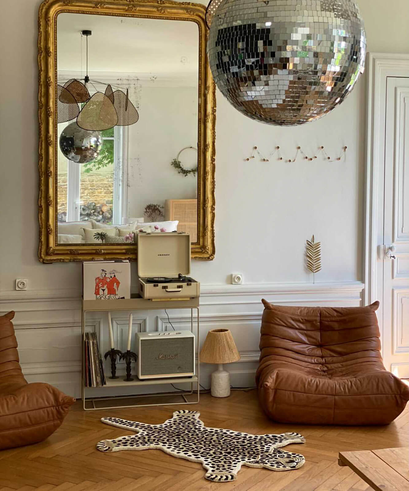 Χαλί Loony Leopard Large - Μάλλινο Βαμβακερό Μαύρο Κίτρινο 150 x 90 x 2 cm Doing Goods