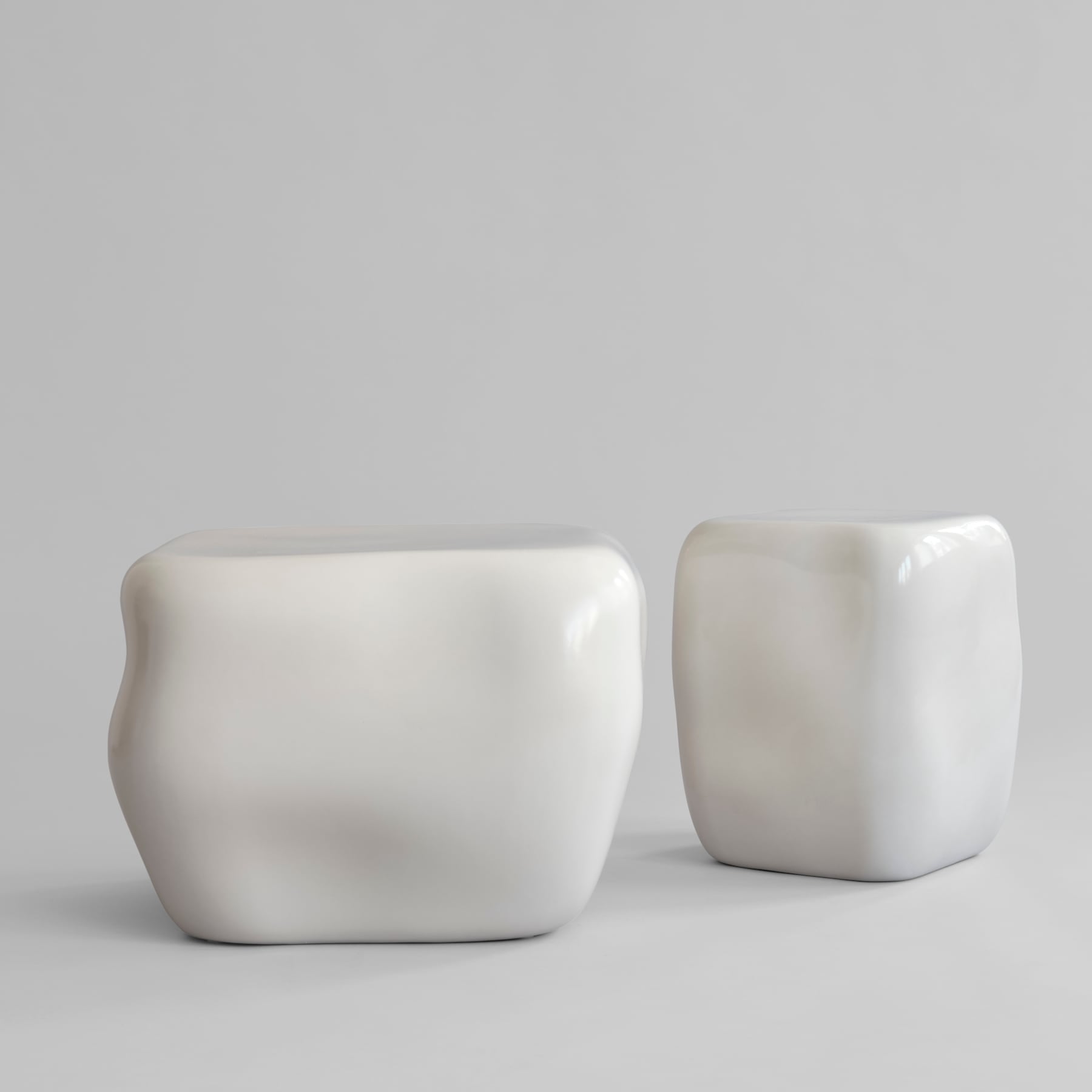 Κεραμικό Τραπεζάκι Καφέ Ishi Mini - Υψηλής Γυαλάδας Άσπρο Birch H40,5 x W30,5 x L30 cm101 COPENHAGEN