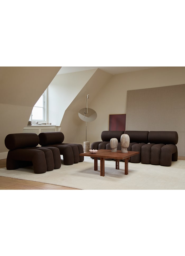 Πολυθρόνα Foku Chair Σκούρο Καφέ L92xW60xH70 cm 101 COPENHAGEN