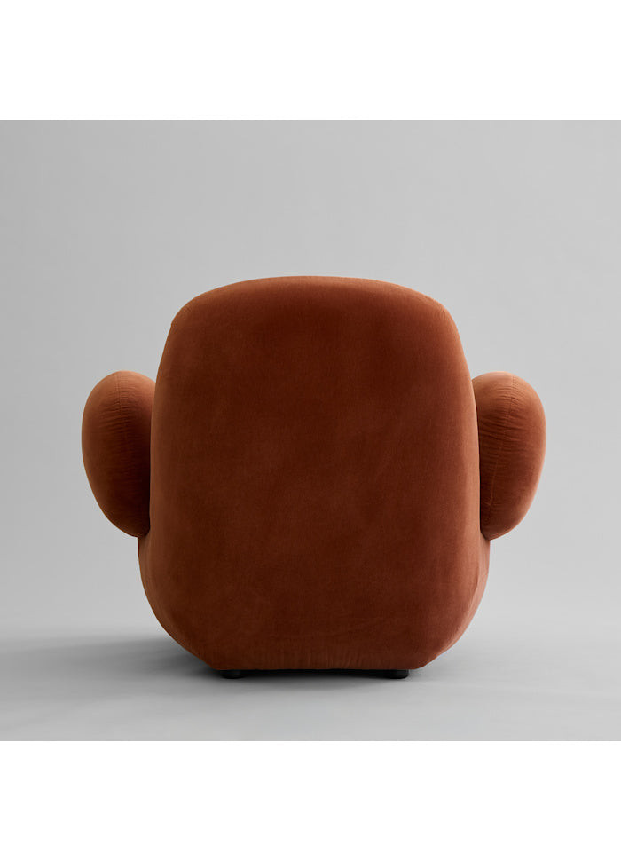 Πολυθρόνα Toe Armchair, Flat - Rust Τερακότα Velvet L93 x W92 x H75 101 COPENHAGEN