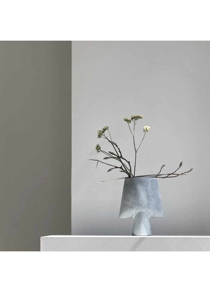 101 COPENHAGEN Βάζο Βάζο, Sphere Square Mini Light Γκρι Κεραμικό, 25x9x21cm, 101 COPENHAGEN