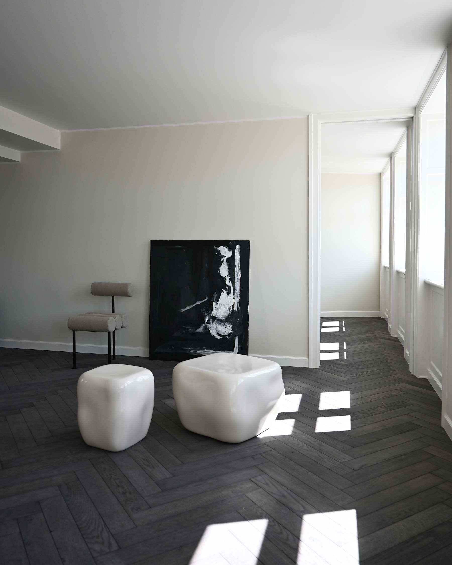 Κεραμικό Τραπεζάκι Καφέ Ishi Medio - Υψηλής Γυαλάδας Άσπρο Birch H40,5 x W55 x L55 cm 101 COPENHAGEN