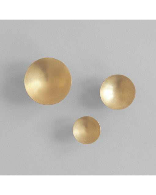 Διακοσμητικά Πόμολα/ Κρεμάστρα Set/2 HiHat Maxi Ορείχαλκος Brass Μεταλλικά H3 cm, Ø 6 cm 101 COPENHAGEN