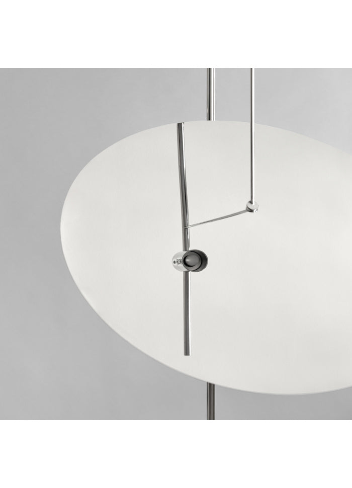 Φωτιστικό Δαπέδου Moon - Silver Τραβερτίνη/Σίδερο/ Χρωμέ H188 x W65 x L63 cm 101 COPENHAGEN