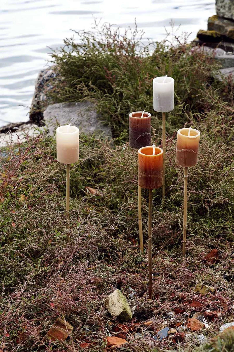 Broste Copenhagen Κεριά Διακοσμητικό Κερί / Δάδα, Garden Torch Παστέλ Κίτρινο Ø7 x H10 cm H58 cm Broste Copenhagen