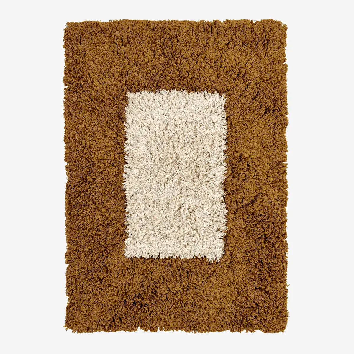 Χαλί Μπάνιου Tufted - Βαμβακερό Καφέ Μπεζ W60 x L90 cm Madam Stoltz