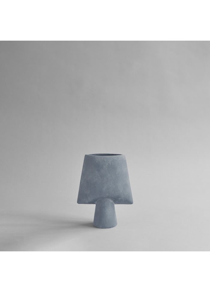 101 COPENHAGEN Βάζο Βάζο, Sphere Square Mini Light Γκρι Κεραμικό, 25x9x21cm, 101 COPENHAGEN
