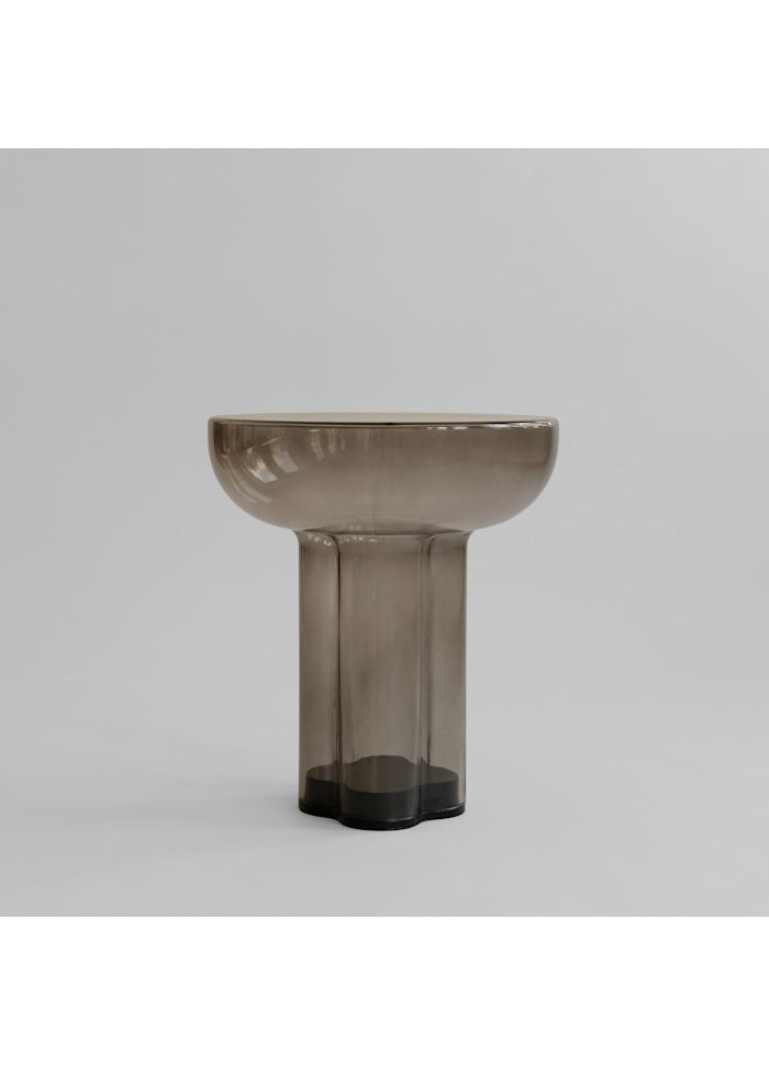 Τραπέζι, Crown Table, Tall, Smoked Forest Καφέ Φυσητό Γυαλί Η50x45x45cm, 101 COPENHAGEN