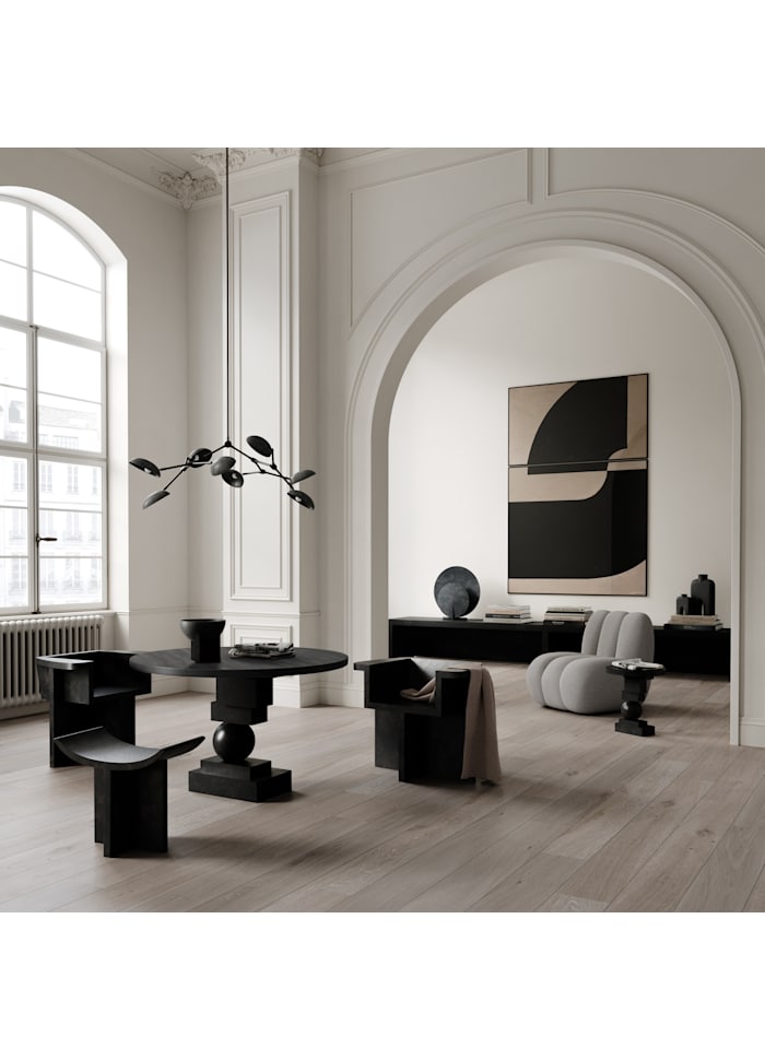 Dining Room Artist Dark Brown Rough Concrete L120xW120xH78 cm 101 COPENHAGEN