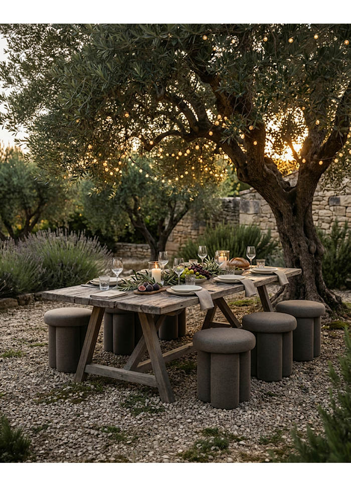 Σκαμπό Big Foot Stool -  OutdoorΎφασμα Sunproof Olefin Γκρι H43 x W38 x L38 cm 101 COPENH